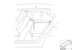 Универсальное покрывало для зад.сидений для BMW R55N Cooper D 2.0 N47N (схема запасных частей)