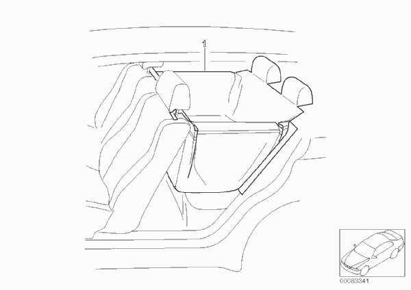 Универсальное покрывало для зад.сидений для BMW E63 M6 S85 (схема запчастей)