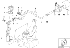 Топливный насос/топливный фильтр для BMW C1N C1 (0191) 0 (схема запасных частей)