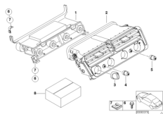 Блок управл.сист.отопления/кондиционир. для BMW E52 Z8 S62 (схема запасных частей)