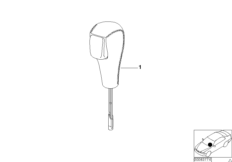 Доосн.ручкой рычага селектора кожа для BMW E46 325xi M54 (схема запасных частей)