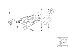 Передний дополнительный глушитель для BMW R21A R 1150 GS Adv. 01 (0441,0492) 0 (схема запасных частей)