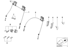 Сиденье Пд-механизм разблокировки спинки для BMW E46 325Ci M54 (схема запасных частей)