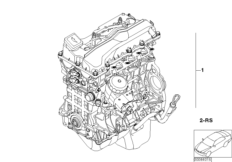 Силовой агрегат для BMW E93N 320i N46N (схема запасных частей)