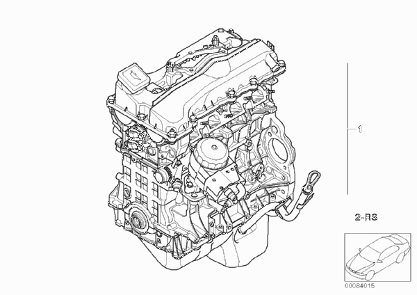 Силовой агрегат для BMW E90N 318i N46N (схема запчастей)