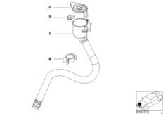 Наливной канал бачка стеклоомывателя для BMW E46 M3 CSL S54 (схема запасных частей)