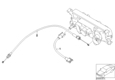 Различные тросы/валы для MINI R50 One D W17 (схема запасных частей)