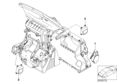 Сервопривод сист.отопления и кондиц. для BMW R50 One D W17 (схема запасных частей)