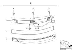 Блок задних фонарей для BMW E52 Z8 S62 (схема запасных частей)
