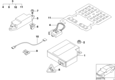 Электрические детали НПБ для BMW E46 330i M54 (схема запасных частей)