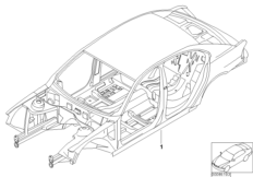 Каркас кузова для BMW E65 760i N73 (схема запасных частей)