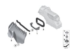 Впускной воздуховод моторного отсека для BMW R59 Cooper S N18 (схема запасных частей)