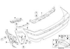 Дополнительные элементы для BMW E46 318td M47N (схема запасных частей)