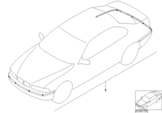 Комплект дооснащения PDC для BMW E60 530d M57N (схема запасных частей)