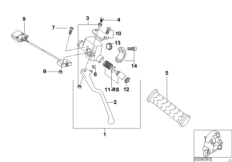 Griffeinheit links для BMW C1N C1 (0191) 0 (схема запасных частей)