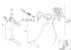 Механизм складывания рычагов для BMW C1N C1 200 (0192) 0 (схема запасных частей)