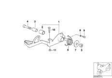 Педаль тормоза для BMW 259E R 850 GS 95 (0403) 0 (схема запасных частей)