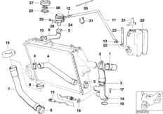 Водяные шланги системы охлаждения для BMW K569 K 75 RT (0565,0573) 0 (схема запасных частей)