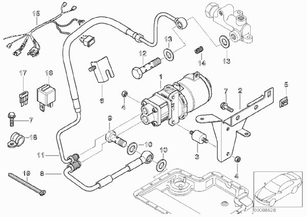 Смазочная система/подкачивающий насос для BMW E39 M5 S62 (схема запчастей)