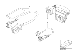 Переходный провод радиоприемника для BMW E39 520d M47 (схема запасных частей)