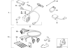 система охранной сигнализации для BMW C1N C1 (0191) 0 (схема запасных частей)