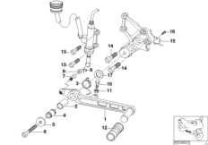 Педаль тормоза для BMW R28 R 1150 R Rockster (0308,0318) 0 (схема запасных частей)