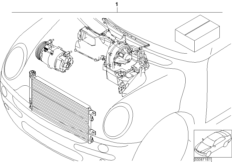 Комплект дооснащ.автом.сист.кондиционир. для BMW R52 Cooper W10 (схема запасных частей)