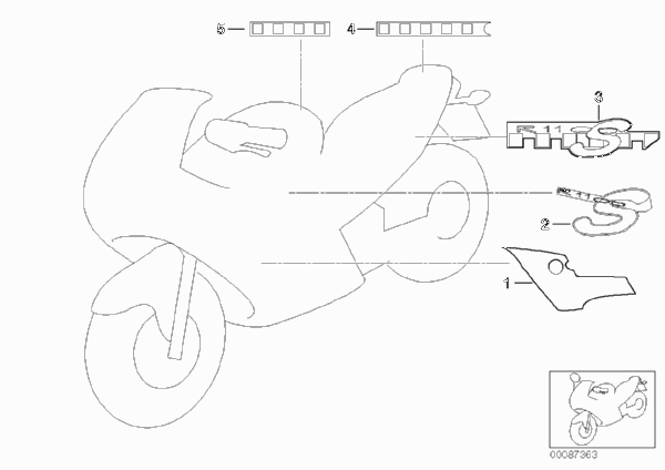 Переводная картинка "Sondermodell" для MOTO 259S R 1100 S 98 (0422,0432) 0 (схема запчастей)