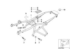Задняя часть рамы для BMW R21 R 1150 GS 00 (0415,0495) 0 (схема запасных частей)