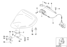 Доп.элементы/фиксатор сиденья водителя для BMW C1N C1 (0191) 0 (схема запасных частей)