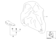 Защитный кожух / накладка сиденья для MOTO C1N C1 (0191) 0 (схема запасных частей)