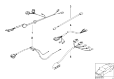 Различные дополнительные жгуты проводов для BMW Z3 Z3 2.2i M54 (схема запасных частей)