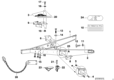 Детали дышла прицепа для BMW E46 330xd M57 (схема запасных частей)