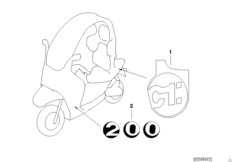 переводная картинка для MOTO C1N C1 (0191) 0 (схема запасных частей)