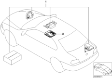 Комплект дооснащения сигнализации для BMW E46 320d M47N (схема запасных частей)