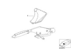 Индивид.рычаг стояночного тормоза/чехол для BMW Z3 Z3 2.2i M54 (схема запасных частей)