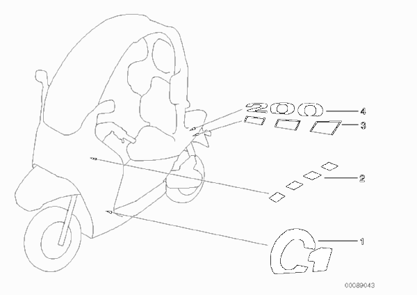 Переводная картинка "Family's Friend VI" для BMW C1N C1 200 (0192) 0 (схема запчастей)