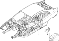 Каркас кузова для BMW E46 316Ci N45 (схема запасных частей)