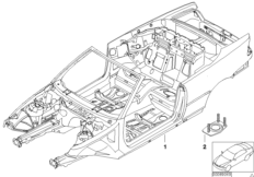 Каркас кузова для BMW E46 330Cd M57N (схема запасных частей)