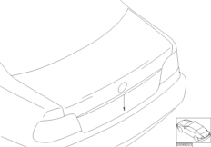 Доосн.хромир.дек.планкой багажной двери для BMW E39 520i M54 (схема запасных частей)