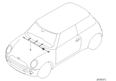 Жгут проводов панели приборов для MINI R53 Cooper S W11 (схема запасных частей)
