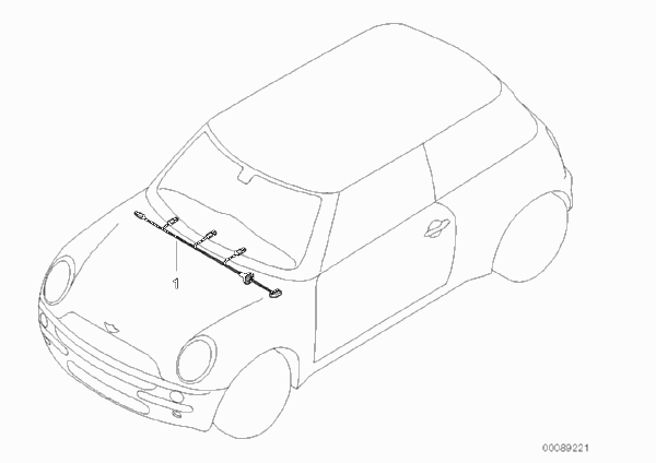 Жгут проводов панели приборов для MINI R52 Cooper S W11 (схема запчастей)