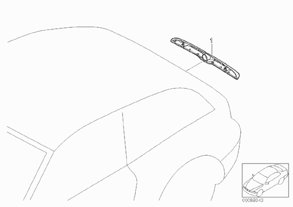 Дооснащение ручкой багаж.двери хром. для BMW Z3 Z3 2.8 M52 (схема запчастей)