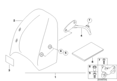 Ветрозащитный щиток Speedster для BMW R28 R 850 R 02 (0428) 0 (схема запасных частей)