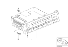 Радиоприемник BMW Business MD для BMW E46 320Cd M47N (схема запасных частей)