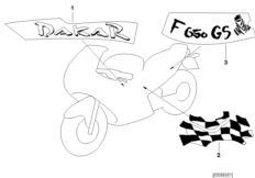 Наклейка для Desertblue/Auraweiss для MOTO R13 F 650 GS Dakar 00 (0173,0183) 0 (схема запасных частей)