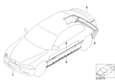 Дооснащение аэродинам.комплектом M для BMW E36 316i 1.6 M43 (схема запасных частей)