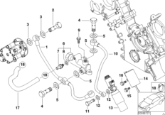 Головка блока цилиндров-Vanos/доп.элем. для BMW E39 M5 S62 (схема запасных частей)