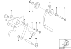 Опоры рычага рычажно-коленного механизма для BMW C1N C1 (0191) 0 (схема запасных частей)