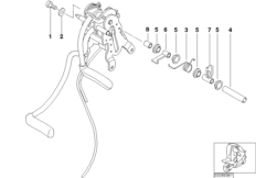 Фиксатор рычажно-коленного механизма для BMW C1N C1 (0191) 0 (схема запасных частей)